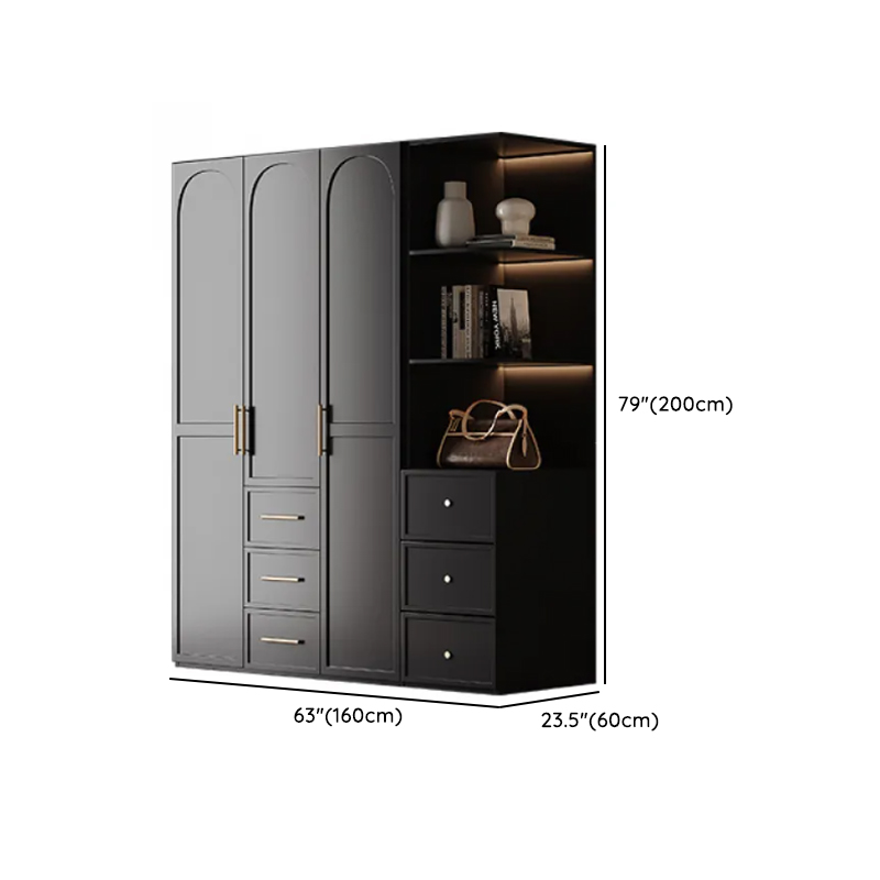 Modern Lumber Independent Wardrobe Armoire with Soft Close Drawer, Soft Close Door, and Interior Shelves - image 14