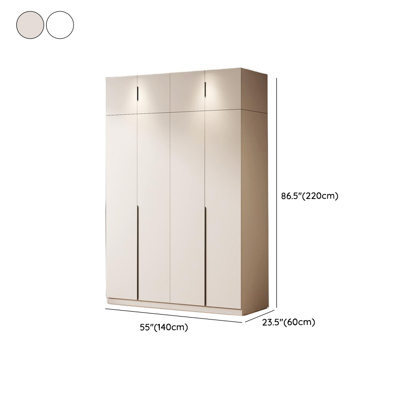 Minimalist Manufactured Wood Independent Wardrobe Closet with Soft Close Door, Interior Shelves, and Clothing Rod - image 16