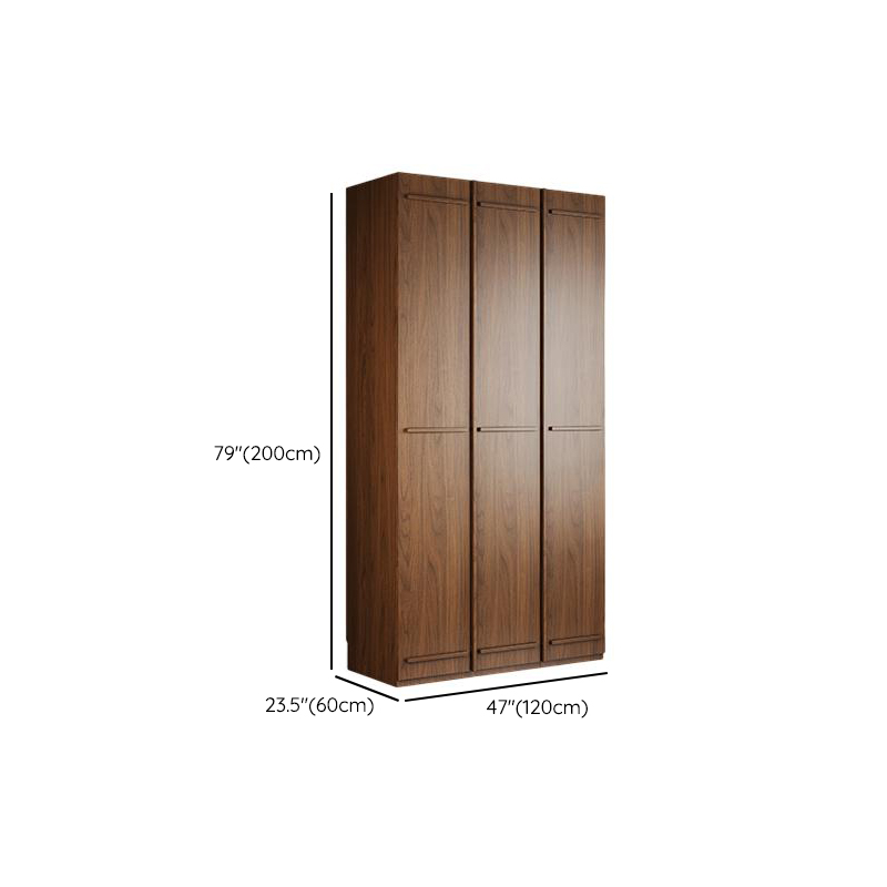 Modern Natural Wood Standalone Almirah with Soft Close Drawer and Door, Interior Shelves, and Hanging Rod - image 9