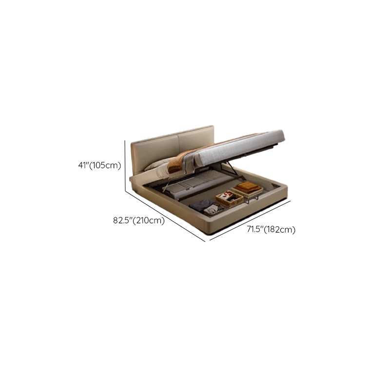 Light Gray Storage Included Panel Bed with 3 Storage Boxes, Natural Wood Frame, and Sponge Upholstery - image 20