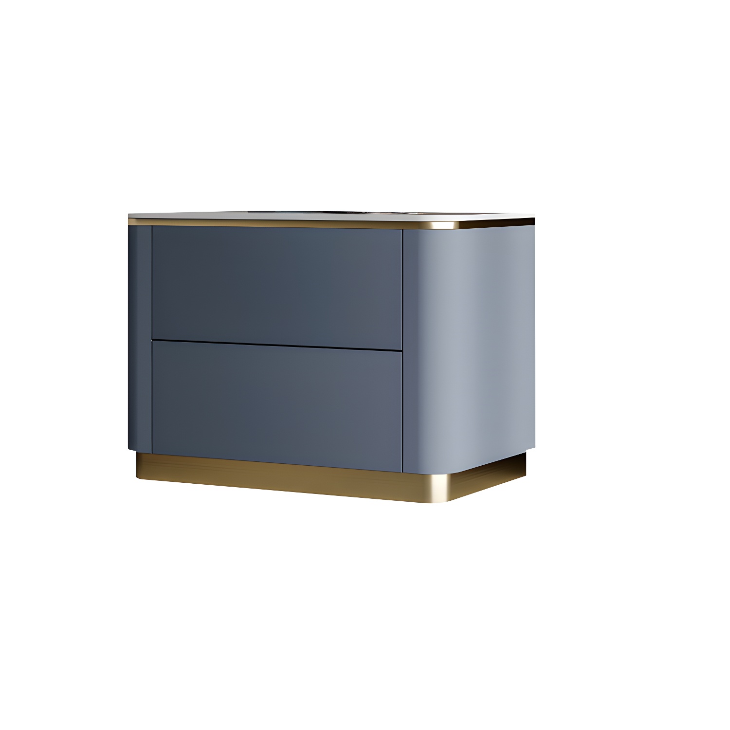 Glam Solid Wood Leather Outer Frame Accent Table Nightstand Drawer Storage Night Table - image 7