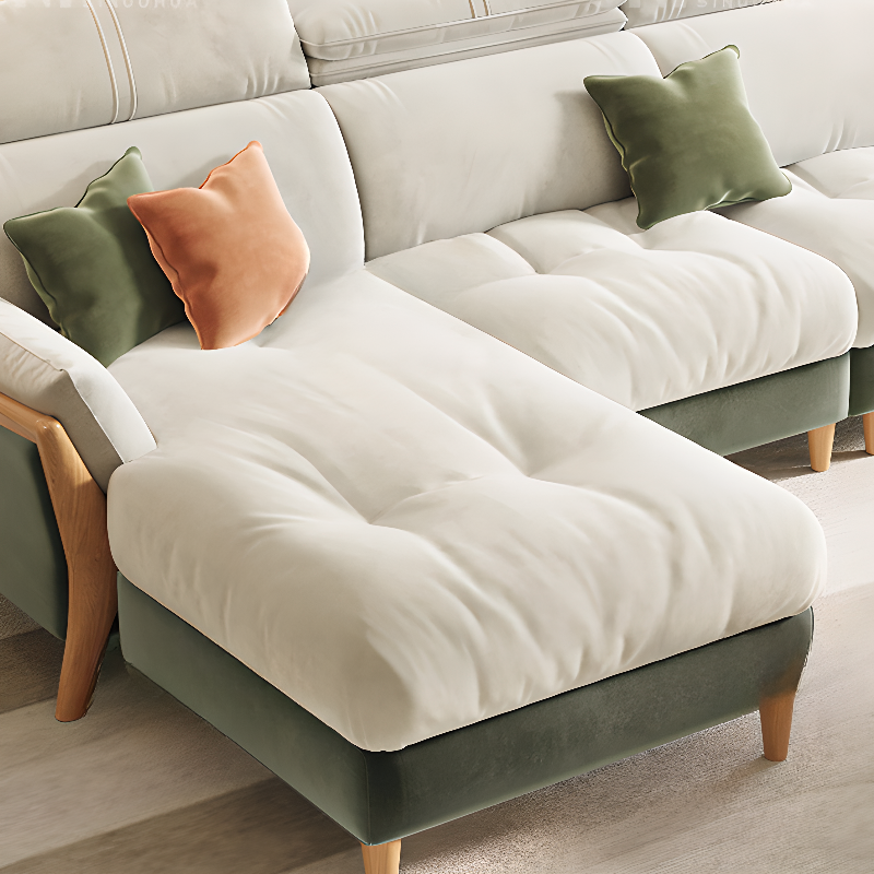 Straight/L-Shape Chalk Sofa/Sofa Chaise with Horizontal/Left Orientation and Standard Foam Seat Fill - image 13