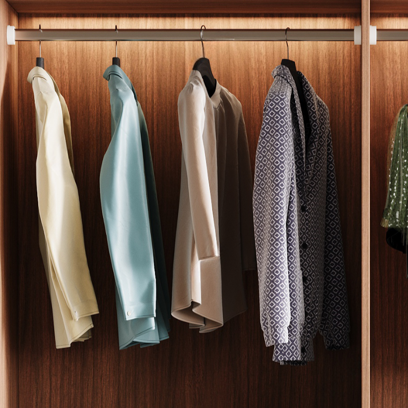 Acorn Minimalist Laminate Wardrobe Closet with Soft Close Door, Interior Shelves, and Clothing Rod - image 6