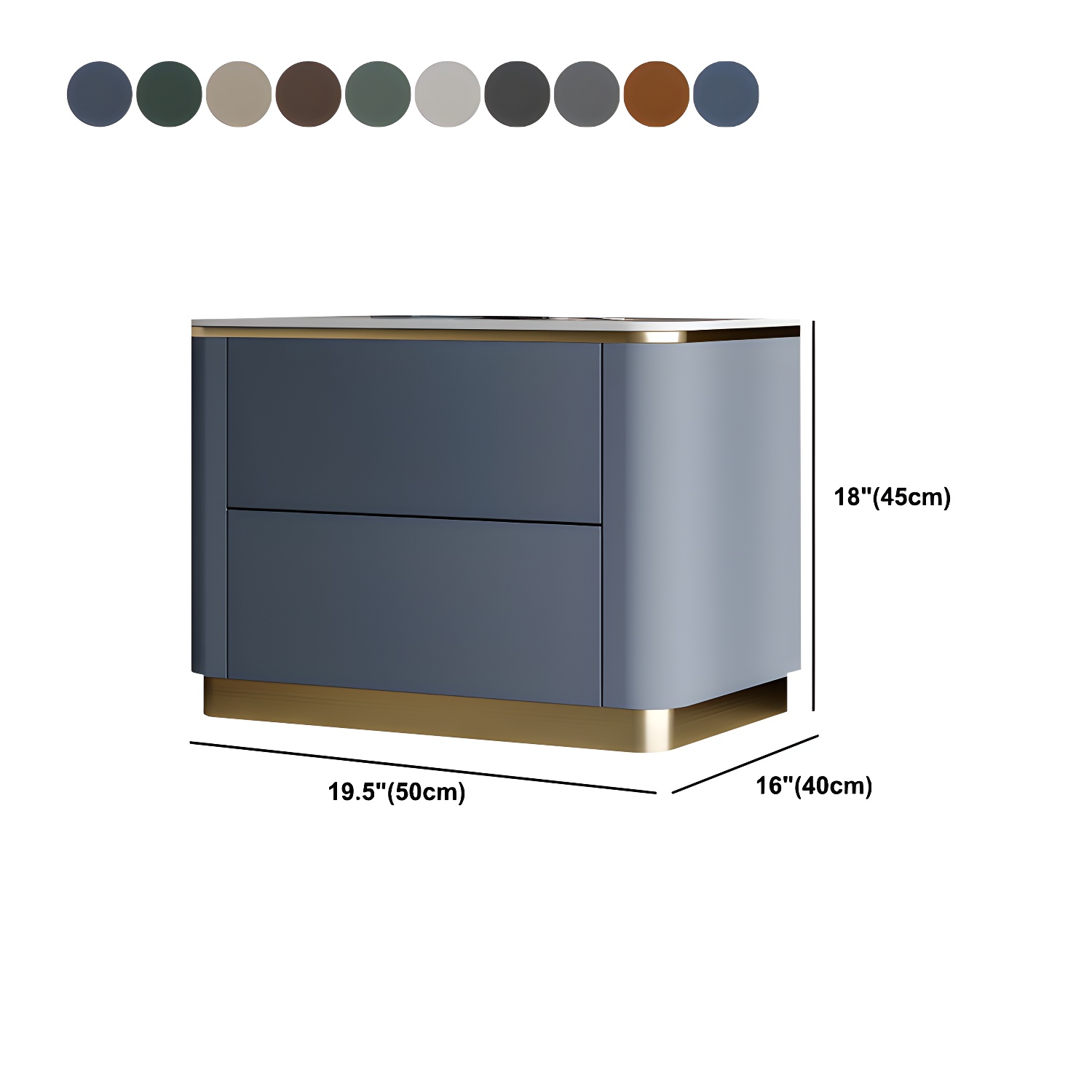 Glam Solid Wood Leather Outer Frame Accent Table Nightstand Drawer Storage Night Table - image 26