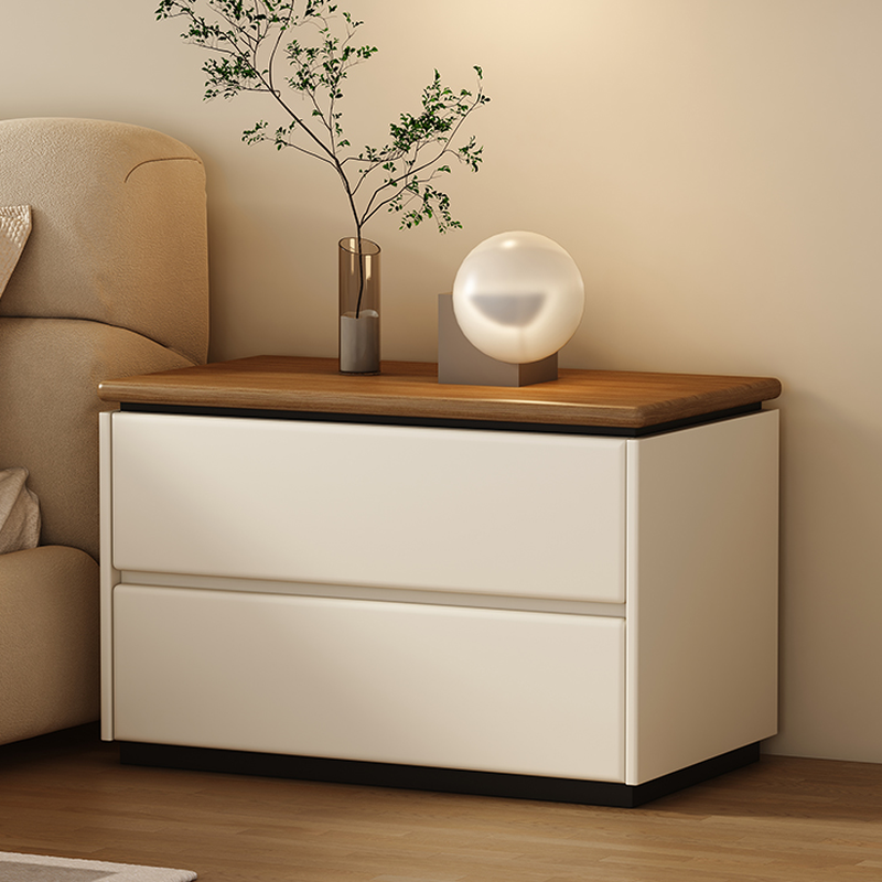 Modish 2 Tiers Drawer Storage Bedside Table with Laminate Countertop - image 11