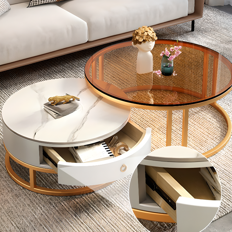 Nested Orbicular Framework Accent Table for Foyer Use - image 11