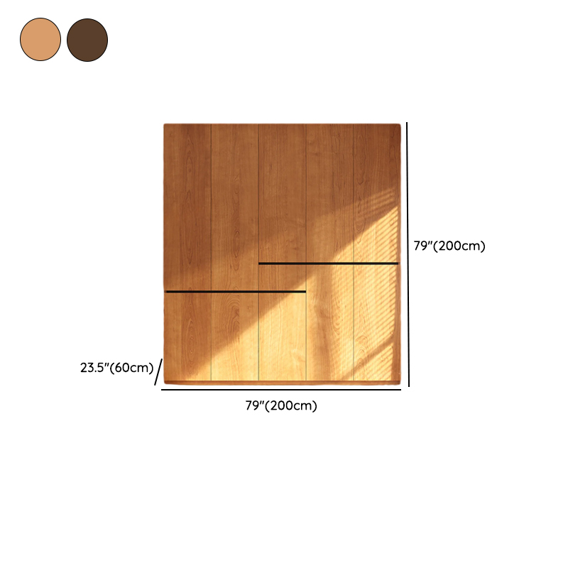 Modish Natural Wood Independent Armoire Cabinet with Soft Close Drawer, Soft Close Door, Interior Shelves, and Clothing Rod - image 15