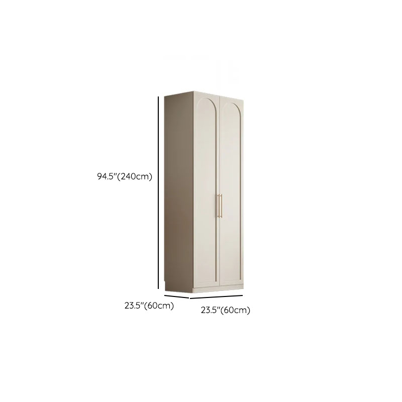 White Casual Manufactured Wood Independent Armoire Cabinet with Compartments, Soft Close Door, and Interior Shelves - image 18