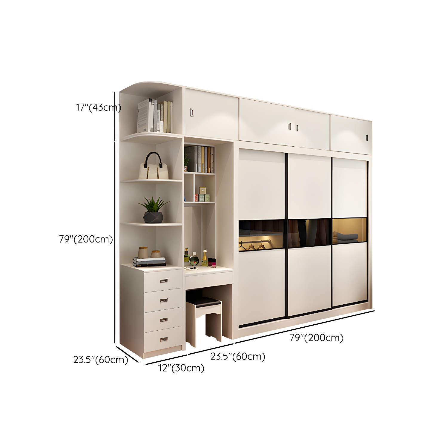 Contemporary Home Engineered Wood Wardrobe Freestanding Wardrobe Closet - image 32