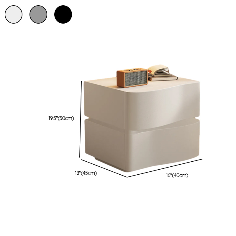 Organic Modern Drawer Storage Nightstand Synthetic Leather Illumination Light - image 10