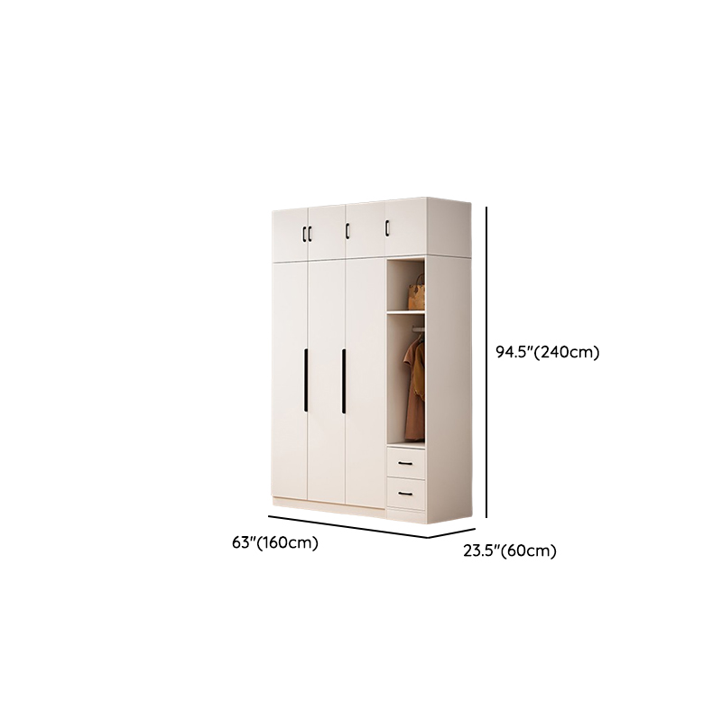 Modish Manufactured Wood Independent Armoire Cabinet with Soft Close Door, Interior Shelves, and Clothing Rod - image 17