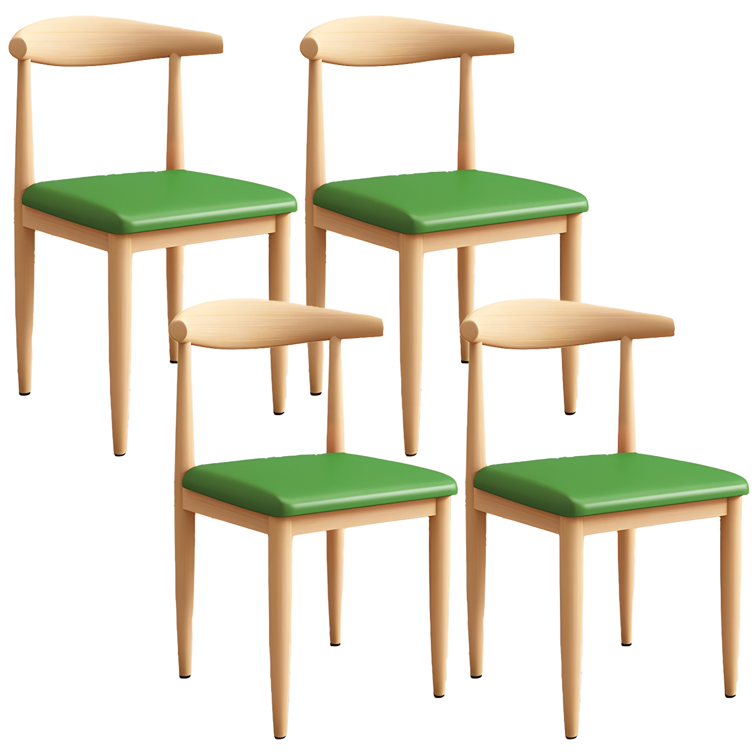 Modern Kitchen Dining Chairs Open Back Dining Chair with Metal Base - image 8