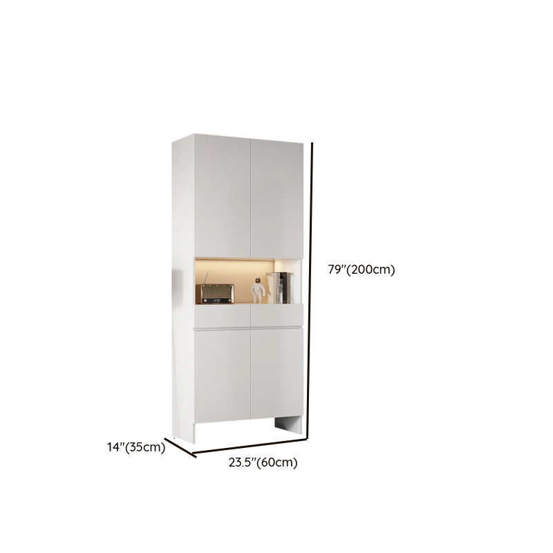 Trendy Rectangle Accent Cabinet with Hutch, Changeable Shelf, Groove Handles, Multi-Color Top, and Soft Close Drawer - image 21