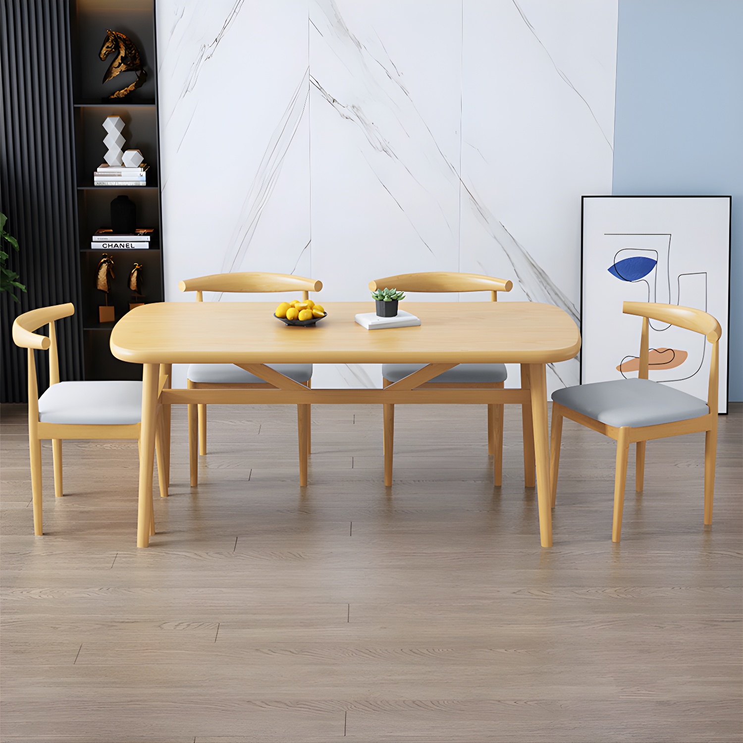 Modern Kitchen Wood Furniture of Standard Height Formal Dining Room Table Set - image 5