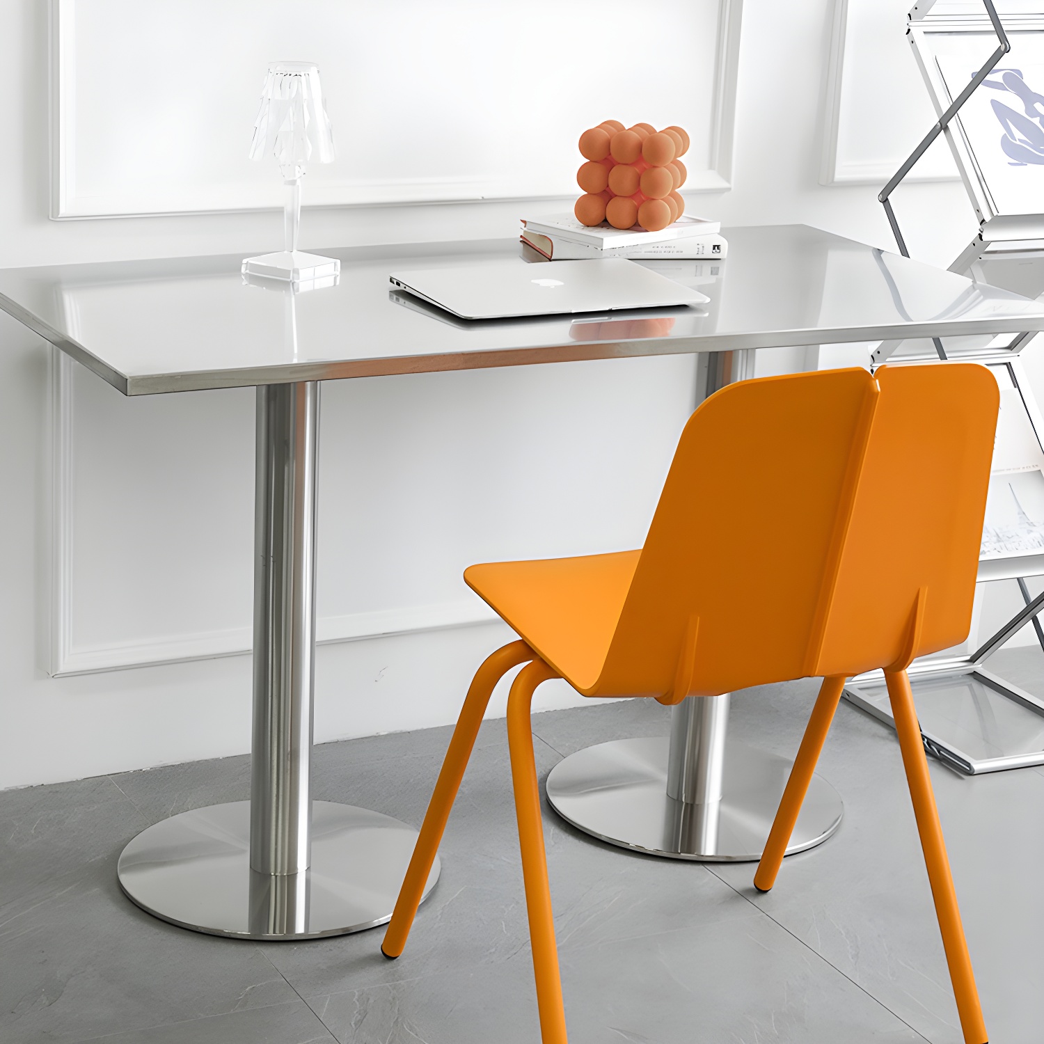 Industrial Style Dining Site Table Stainless Steel Dining Room Collection - image 3