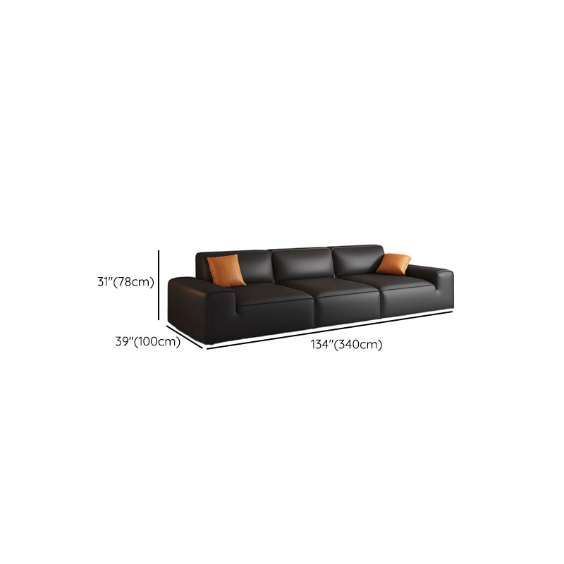 Midnight Black/White Standard Sofa/Loveseat with Armrest for Drawing Room - image 16