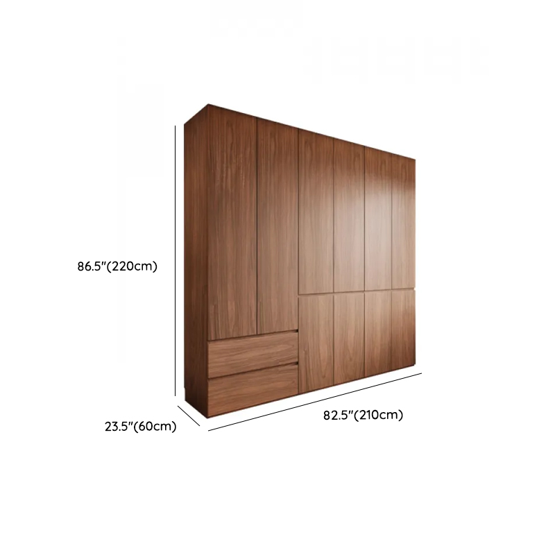 Acorn Minimalist Natural Wood Wardrobe Closet with Soft Close Drawer, Soft Close Door, Interior Shelves, and Clothing Rod - image 14