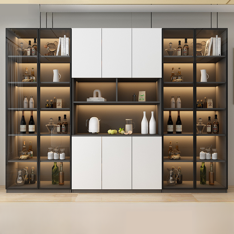 Two Toned Unclosed & Self-supporting Wide Sideboard with 2 Shelves & Benchtop - image 15