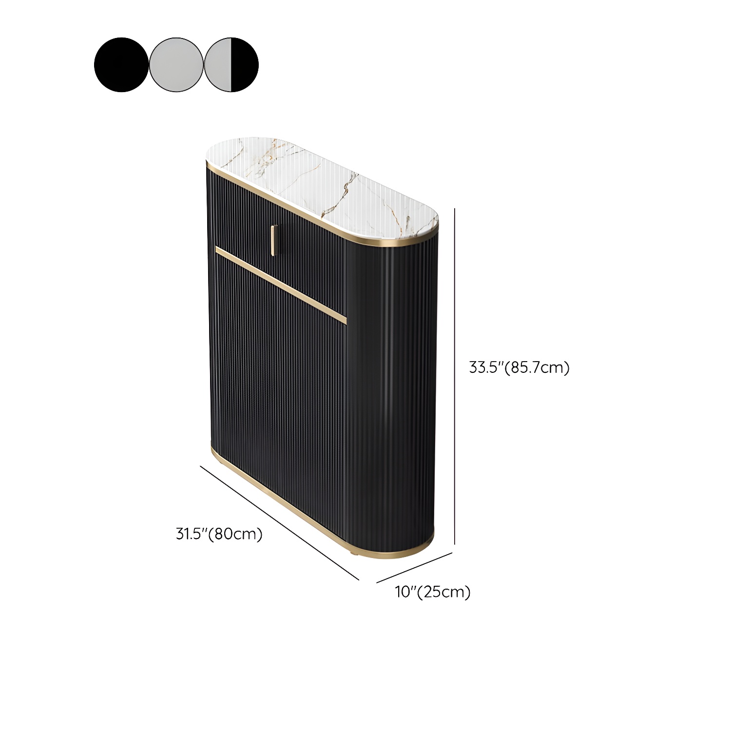 Glam Style Stone Top Sideboard Engineered Wood Side Board for Living Room - image 14