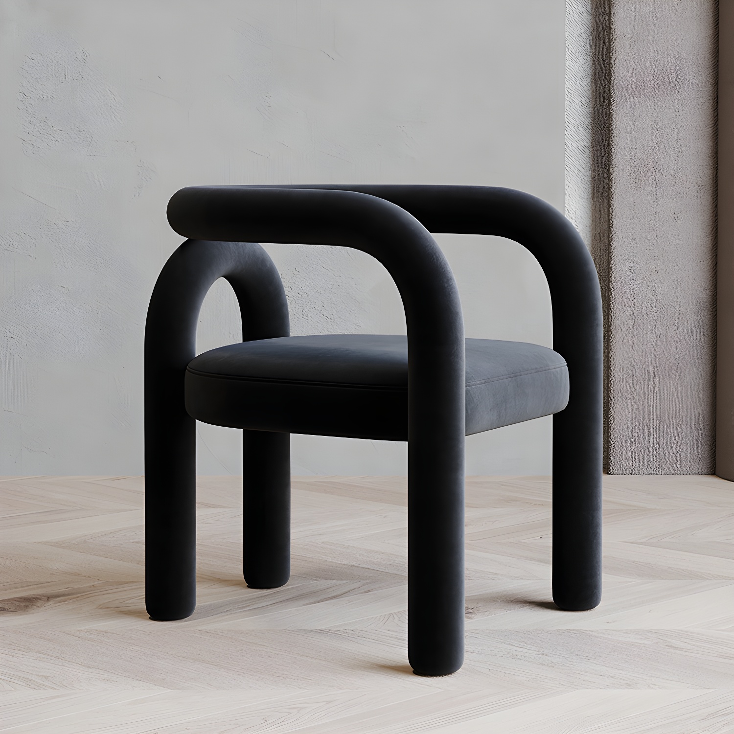 Modern Design Armless Open Back Chairs Fabric Dining Chairs for Home