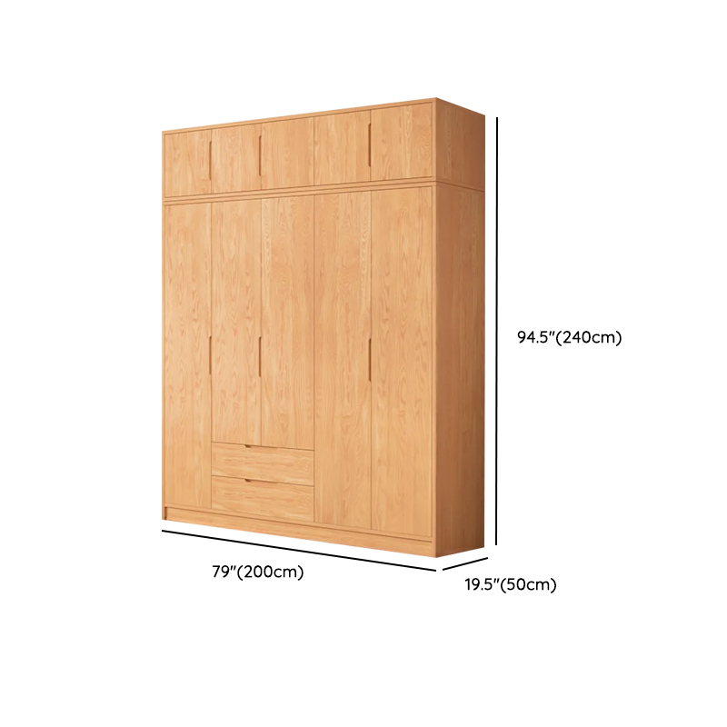 Wood Color Nordic Unfixed Wardrobe Closet - image 35