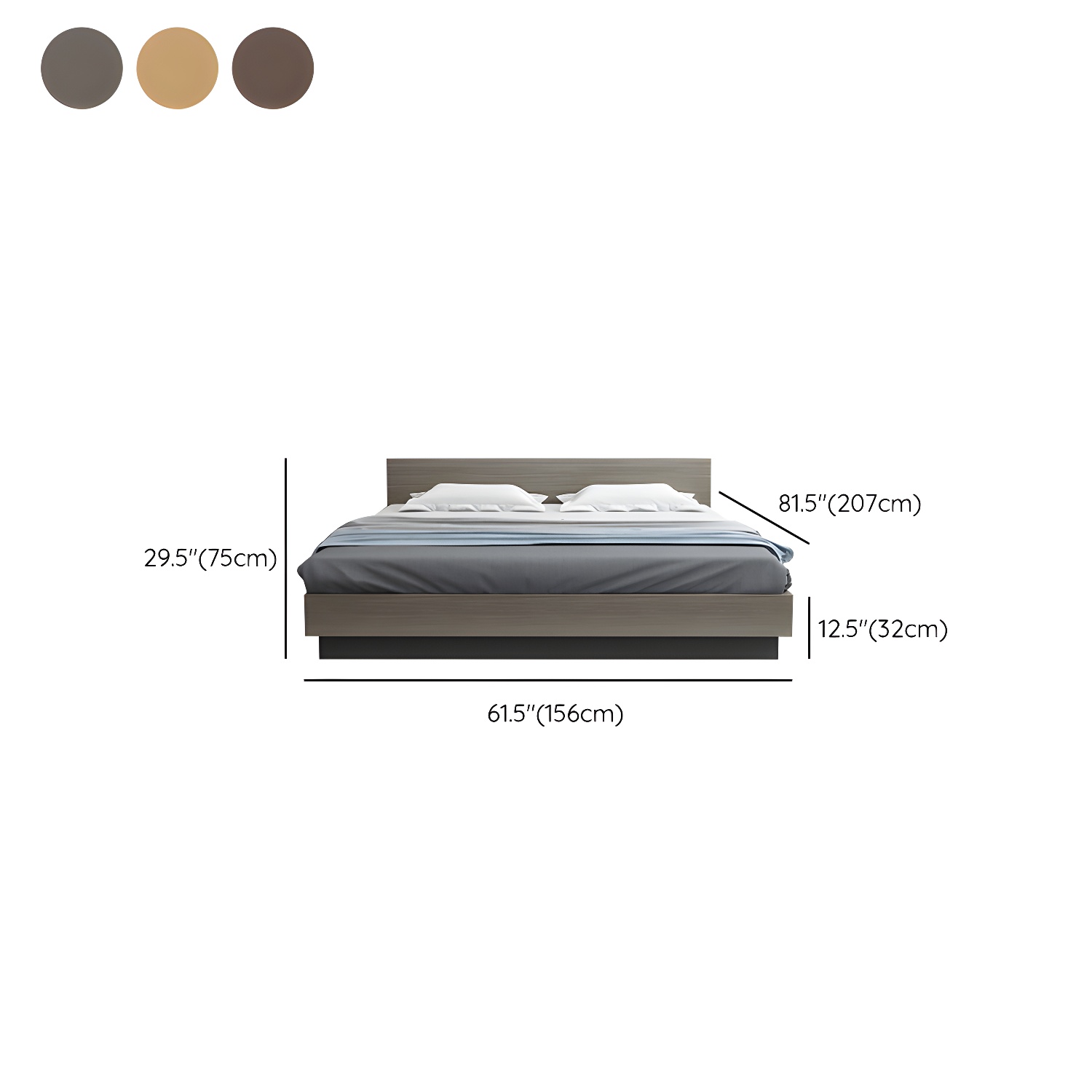 Lift Up Storage Platform Bed Contemporary Platform Bed Frame with Headboard - image 15