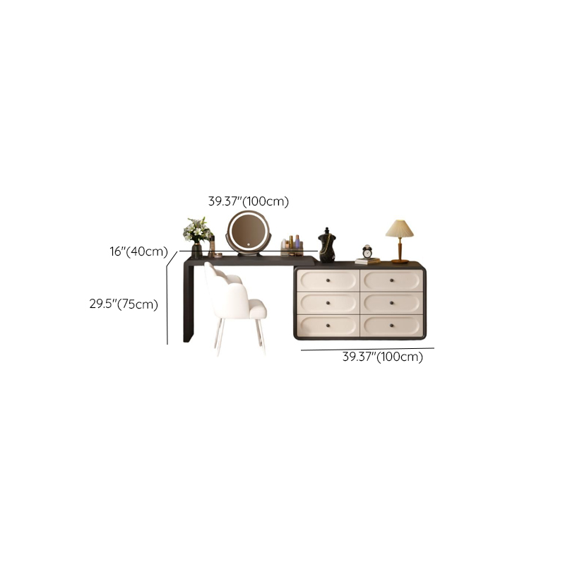 Midnight Black Scalable Makeup Vanity for Sleeping Room with Push-Pull Feature - image 15