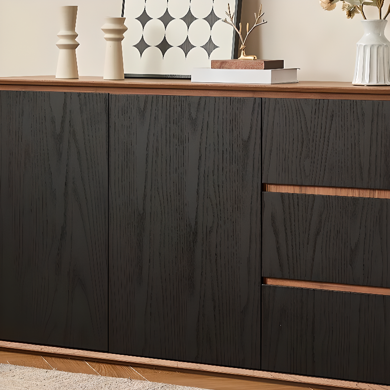 Simplistic Standard/Narrow Sideboard with 3 Drawers, 3 Shelves, Compartment, 2 Doors & Closet - image 15