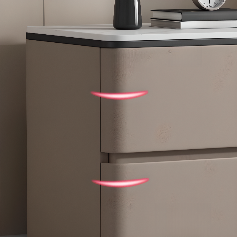 Organic Modern Nightstand With Drawer Organization, 2 Drawers, and Stone Countertop - image 12