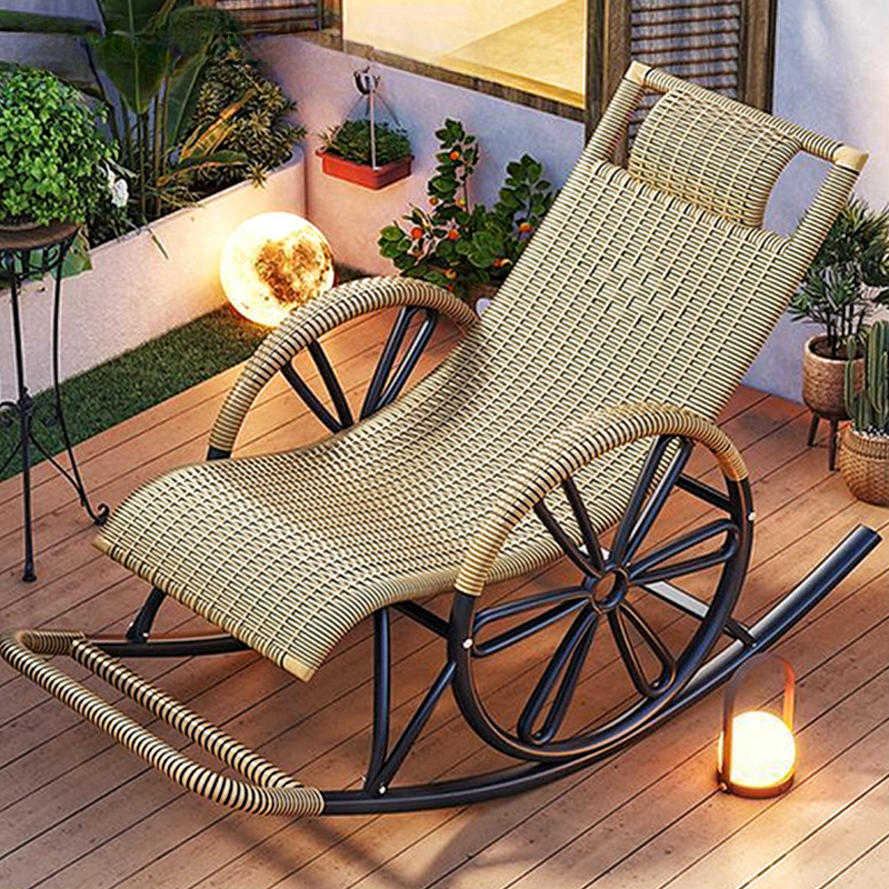 Simple Synthetic Rocking Chair with Scratch-tolerant Track Arm - image 4