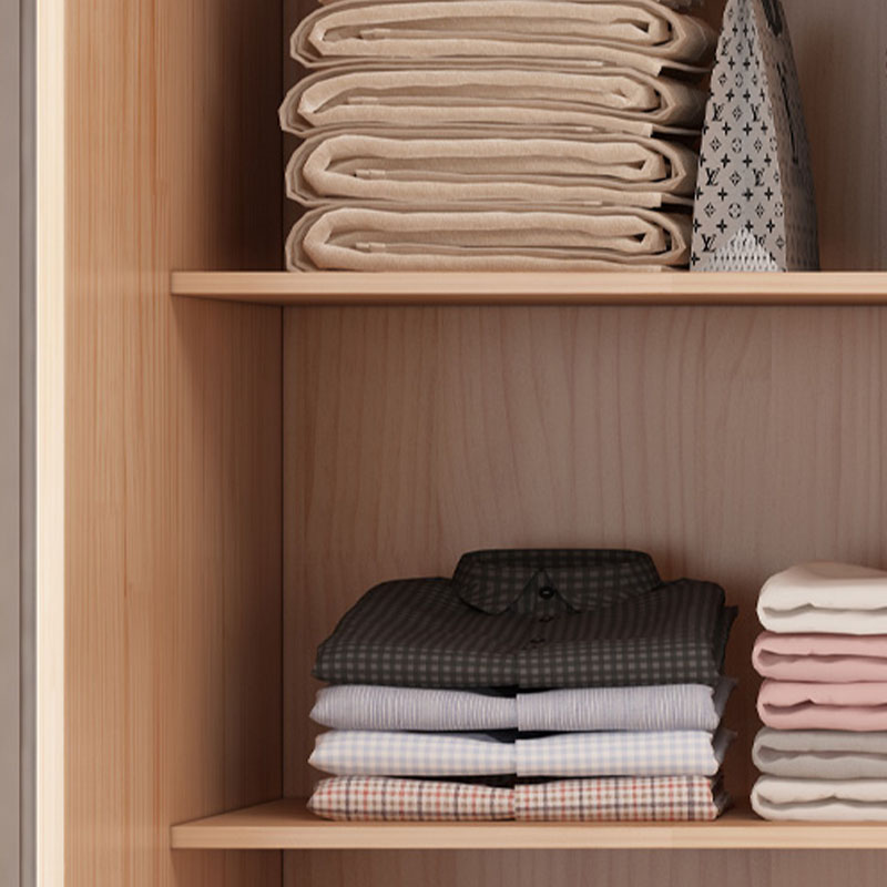 Scandinavian Natural Wood Wardrobe Armoire - 50cm Width - Drawers Included - image 8