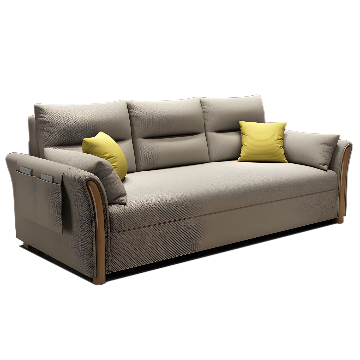 Fabric Sofa Bed Settee Furniture Flared Arm Latex Filled Sofa - image 11