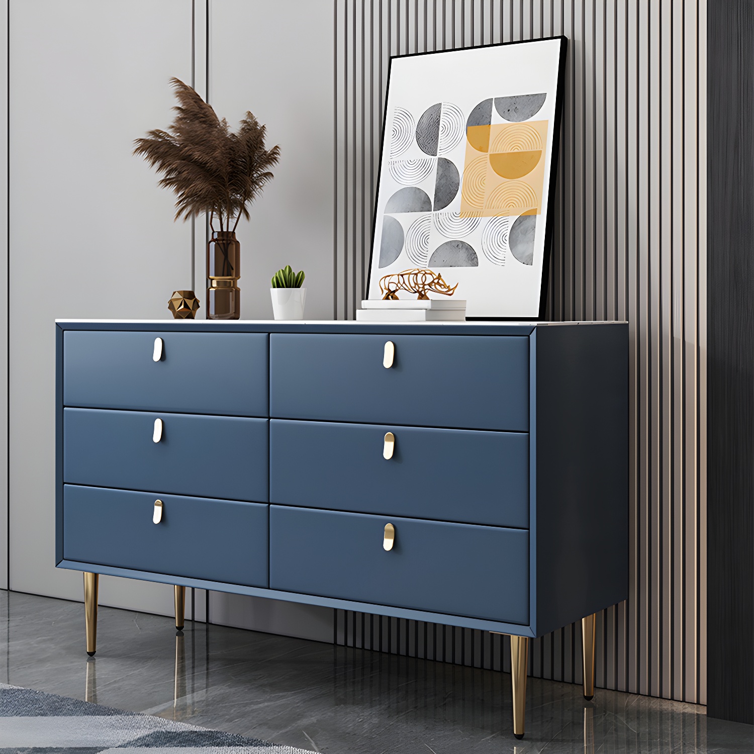 15.6-inch W Storage Chest Classic Glam Dresser with 5/6/7/9 Drawers - image 20