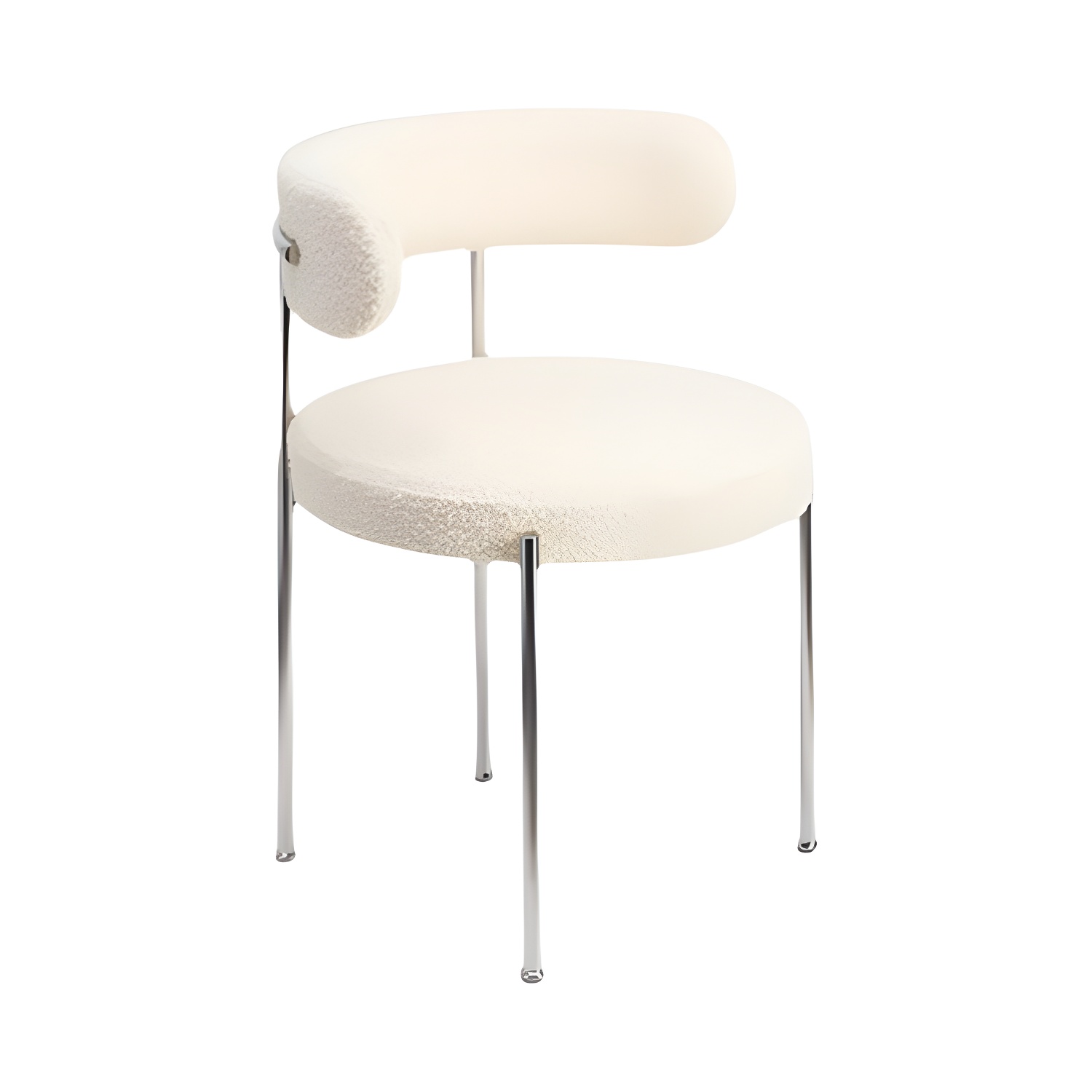 Modern Style Upholstered Side Chair Open Back Dining Chair for Dining Room - image 5