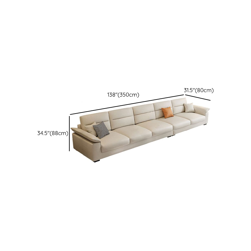 Straight Horizontal 5 Person Memory Foam Filled Sofa Couch with Decorative-stitched Tufting - image 12