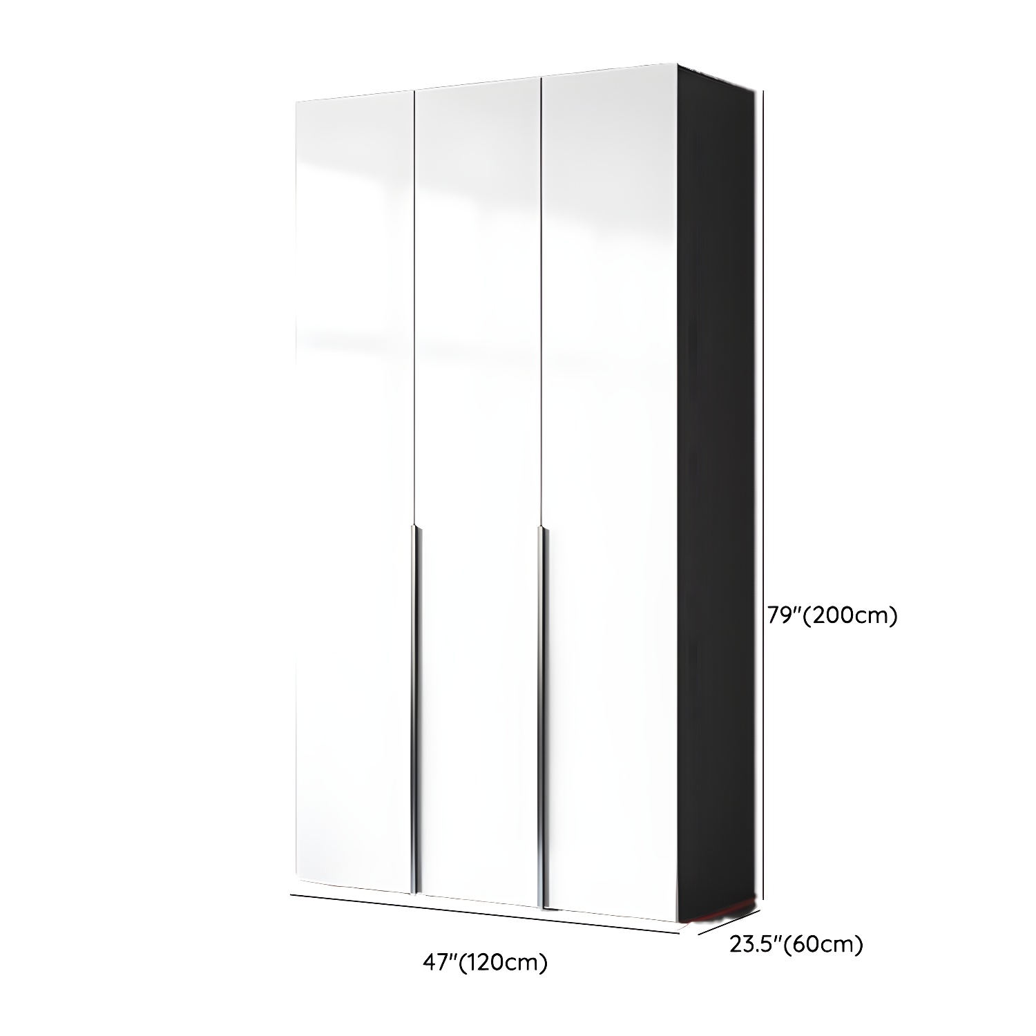 Convenient White Wardrobe Armoire with Shelves and Clothing Rod - image 12