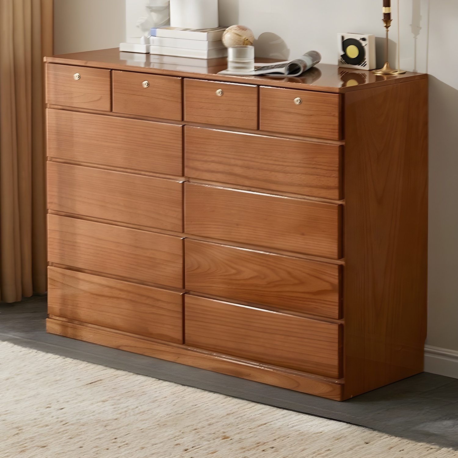 Elegant Medium Wood Scandinavian Dresser with Self-Close Drawers - image 3