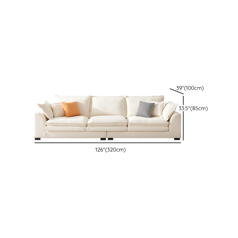 Minimalist Straight/L-Shape Horizontal/Right Sofa Couch /Sofa Chaise in Cream with Concealed Support - image 20