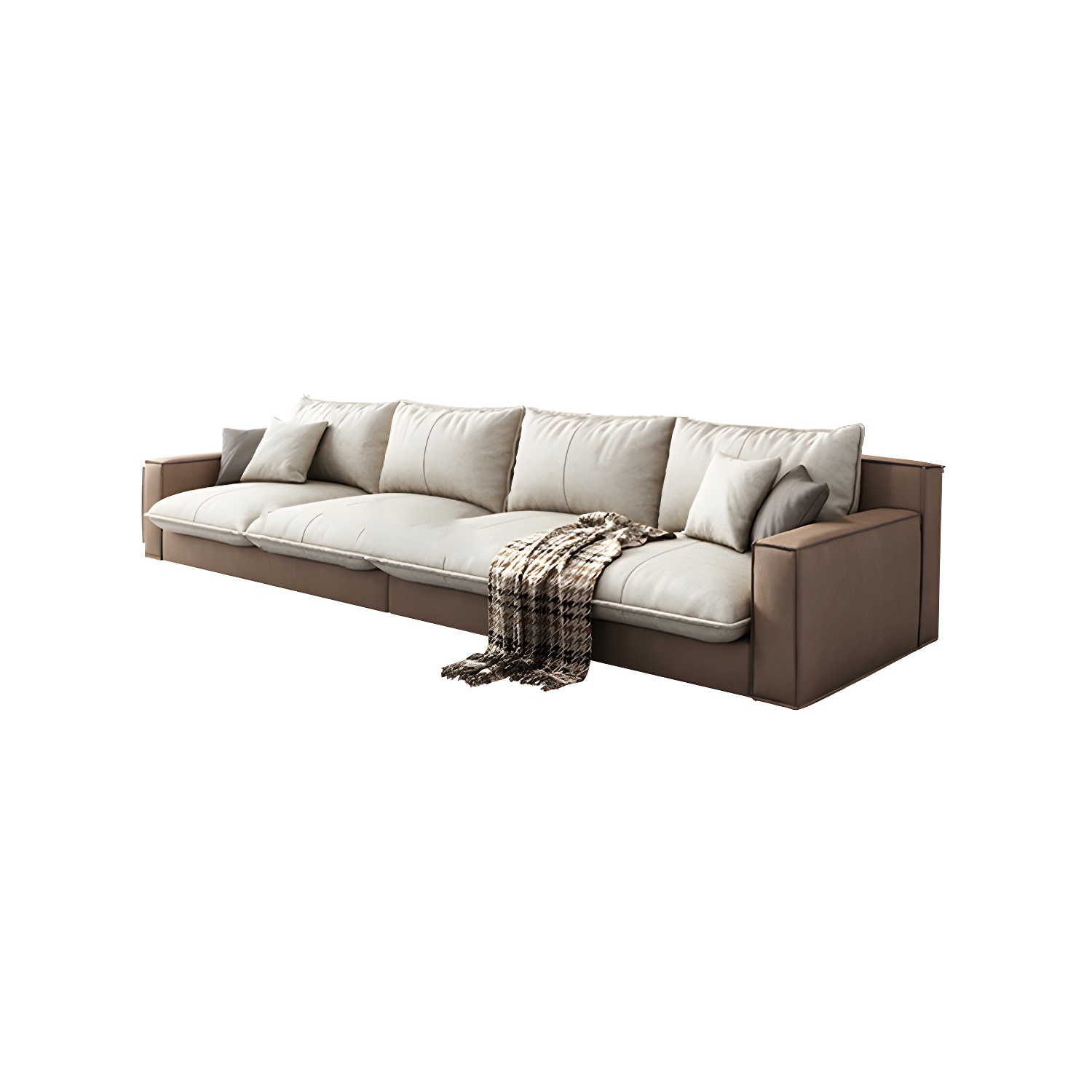 Assembled Living Room Square Arm Modular Contemporary Sofa & Chaise - image 7