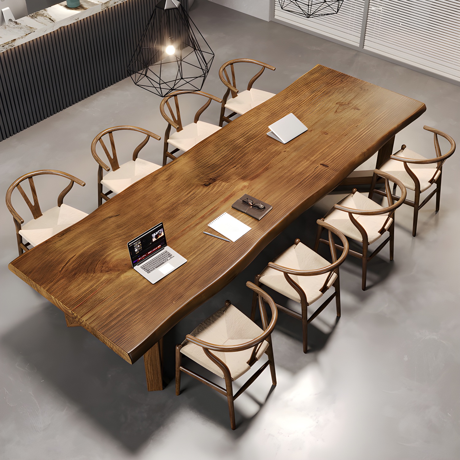 Modern Rectangle Wood Dining Table 1/4/9 Pieces Dining Set for Dining Room