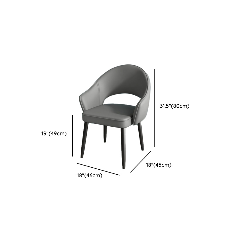 Modish Arm Chair with Ventilated Back, Padded Upholstery, Arms, and Steel Legs - image 19