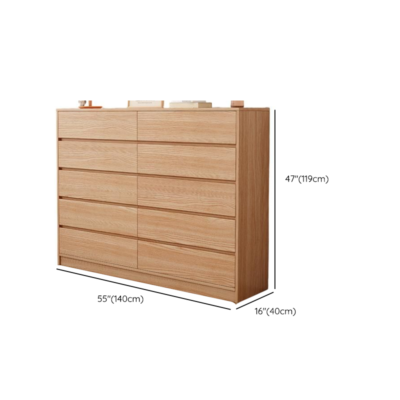Natural Simplistic Natural Wood Double Dresser/Bachelor Chest/Lingerie Chest with 6/8/5 Drawers in Horizontal/Vertical Orientation - image 23