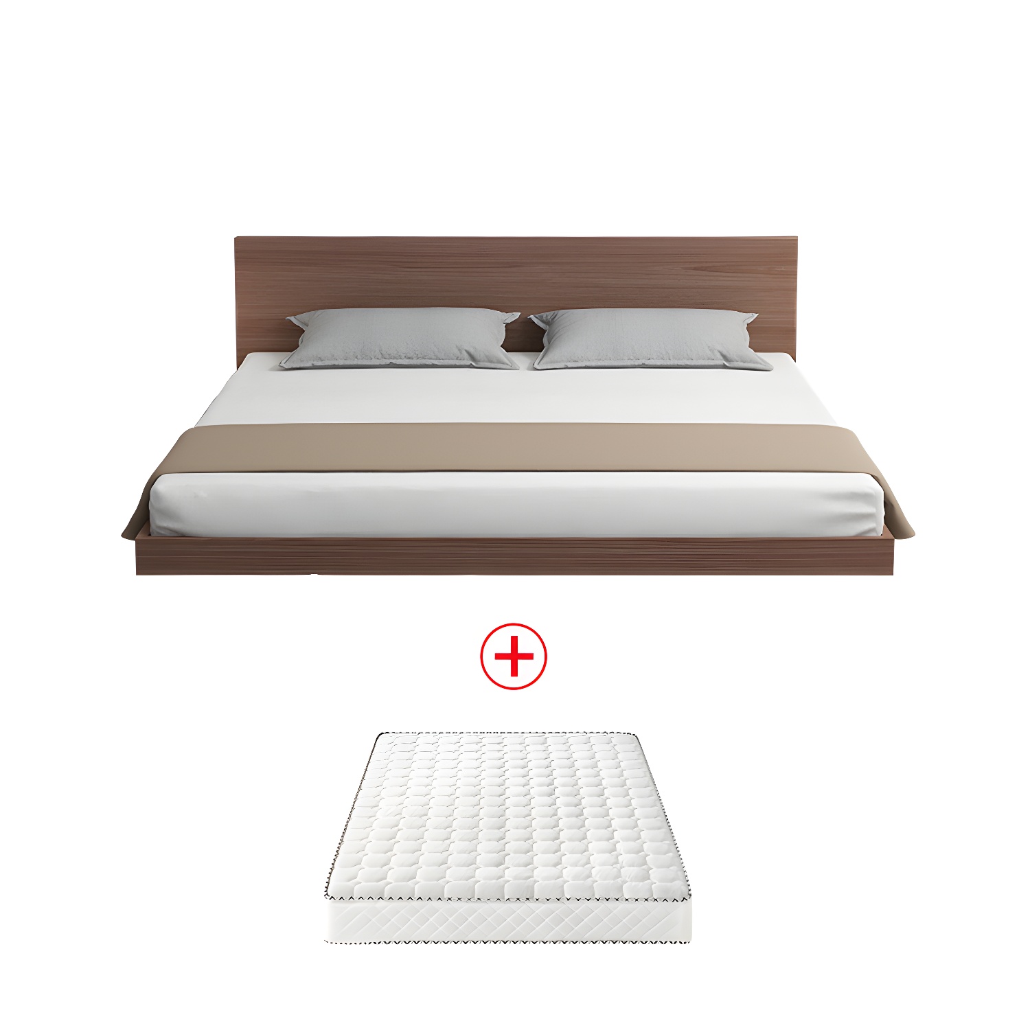 Solid Wood Platform Bed Mid-Century Modern Platform Bed Frame Mattress Included - image 3