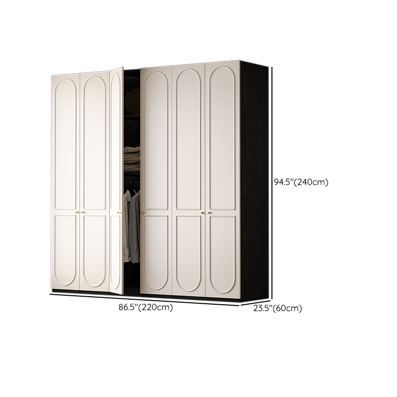 White Modish Manufactured Wood Armoire Cabinet with Soft Close Drawer, Soft Close Door, Interior Shelves, and Clothing Rod - image 12