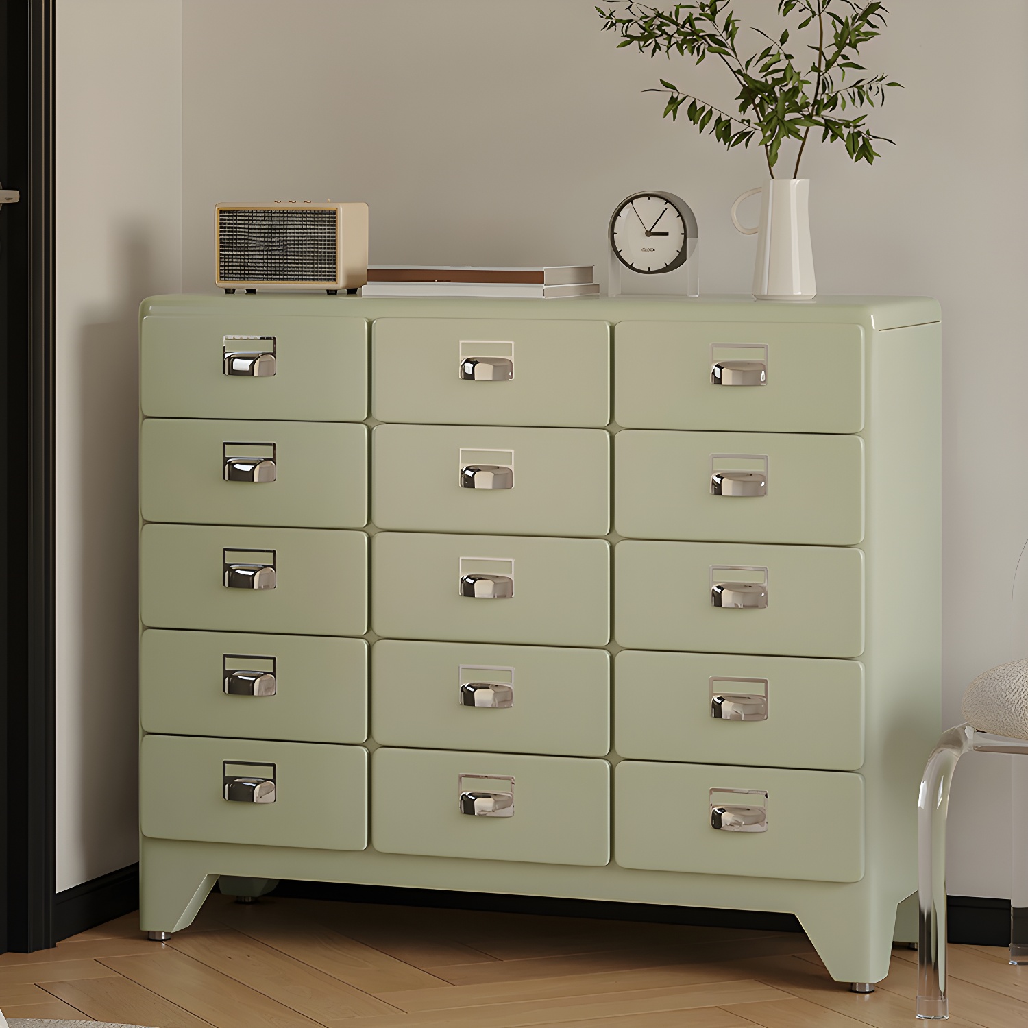 Modern Metal Dresser with Soft-Close Drawers for Bedroom Organization - image 9