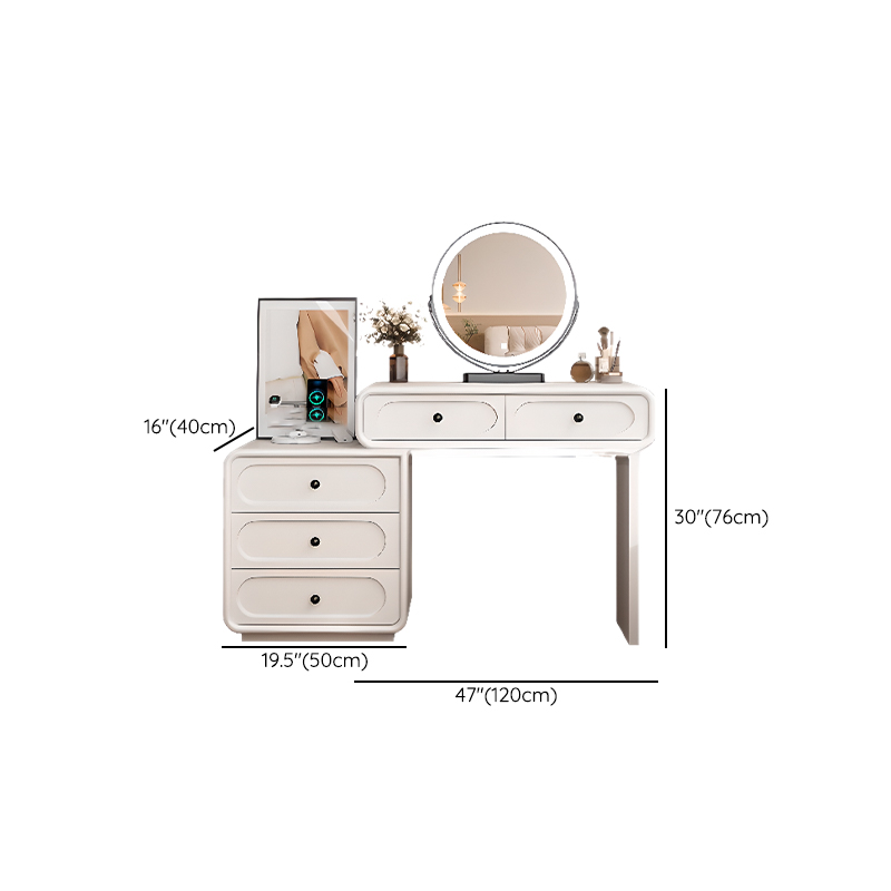 White Large/Standard Scalable Timber Vanity Set with 5 Drawers/8 Drawers, Lighting & Mirror Lights Included/Not Included - image 13