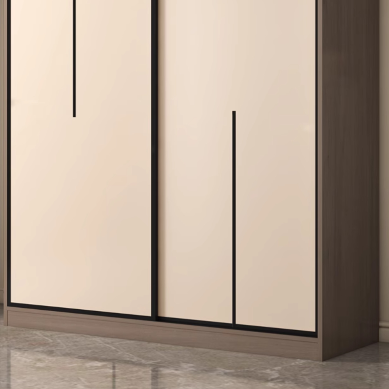 Modish Wooden Independent Armoire Cabinet with Soft Close Door, Interior Shelves, and Clothing Rod - image 6