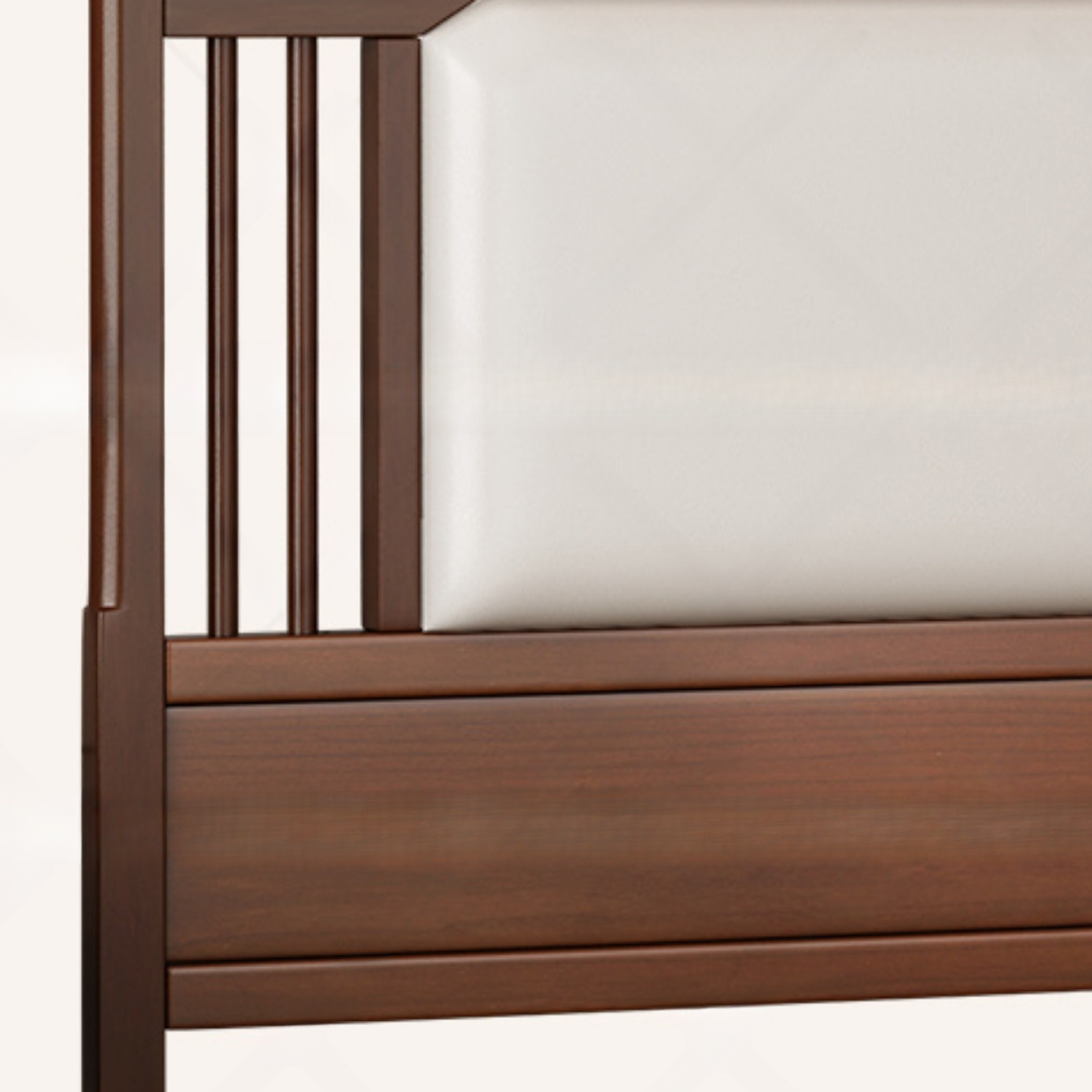 Modish No Distressing Timber Panel Headboard with Rectangle/Stepped Shape for Queen/King/Full Bed, Featuring Sponge Upholstery and Standard Height - image 10