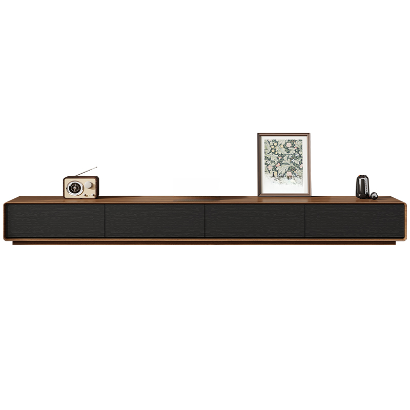 Art Deco Lumber Rectangle TV Stand with 4 Drawers - image 10