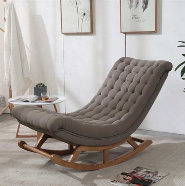 Cocoa/Azure/Olive Green Casual Rocking Chair Couch with Ottoman - image 5